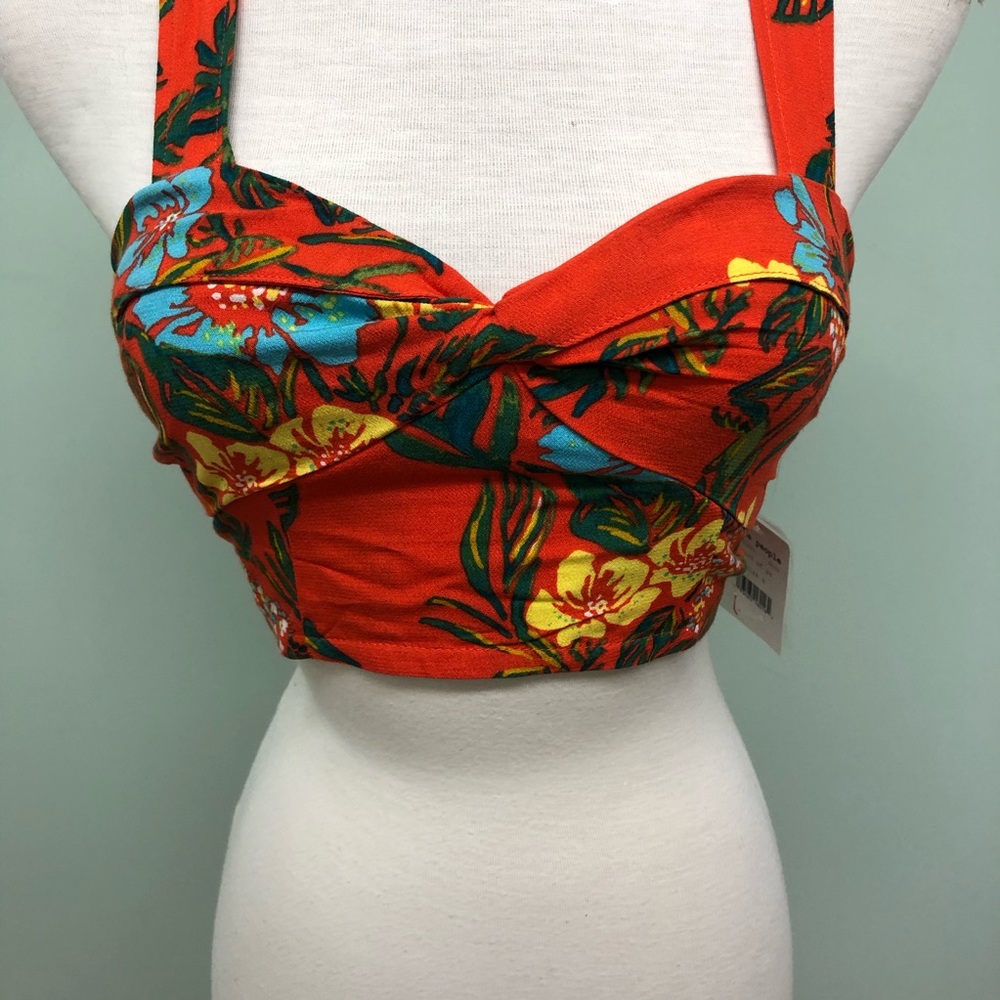 Free People | Women's Floral Bralette | Orange | Size 4